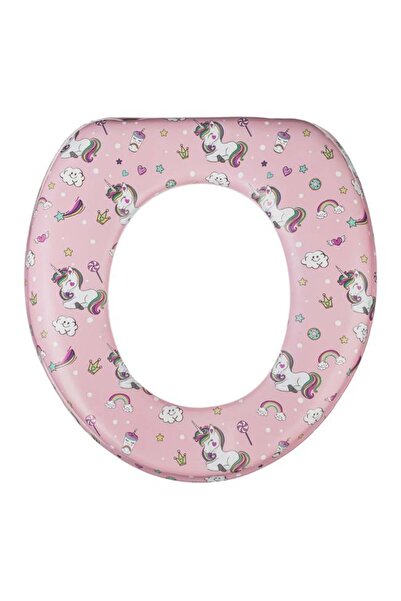 CATIANO Reductor WC Roz cu Unicorni Honey Baby pentru Copii - 29x27cm