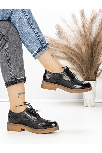 Beue Pantofi casual dama negri din piele ecologica Celera