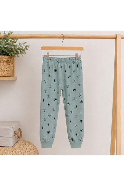 beberium Boy's Patterned Cotton Comfortable Fit Pajama Set |   Long Sleeve Children's Pajamas