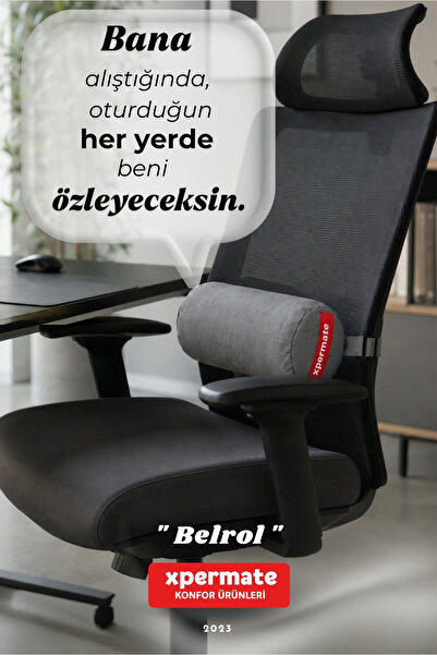 XPERMATE Belrol Bel Destek Yastığı Seyahat Sırt Bel Destek Minderi Yıkanabili...