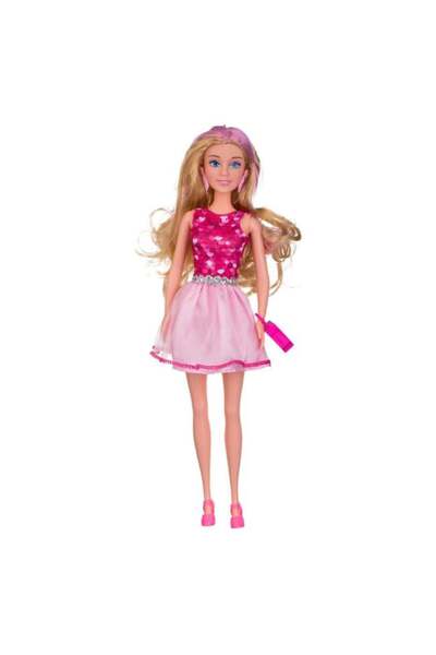 CATIANO Papusa Manechin cu Rochie Roz Mini & Par Blond