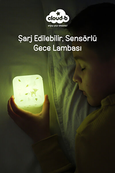 Cloud-B Forest Şarj Edilebilir Sensörlü Gece Lambası 7x7cm