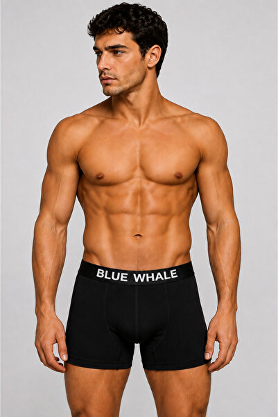 Blue whale Organik Pamuklu Likralı Ultra Esnek Erkek Boxer