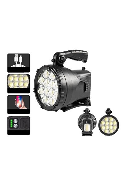 ESMARTER Επαναφορτιζόμενος Φορητός Προβολέας LED USB E-SMARTER W867A - OEM