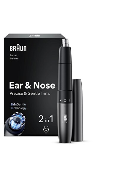 Braun Kulak ve Burun Düzeltici, Cep Boyutu, Çift Bıçak, SkinGentle, EN20