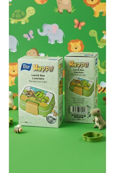 Titiz Plastik 304 Stainless Steel 2-Layer 2-Compartment 1030ml Happii Lunch Box Themed Lunch Box