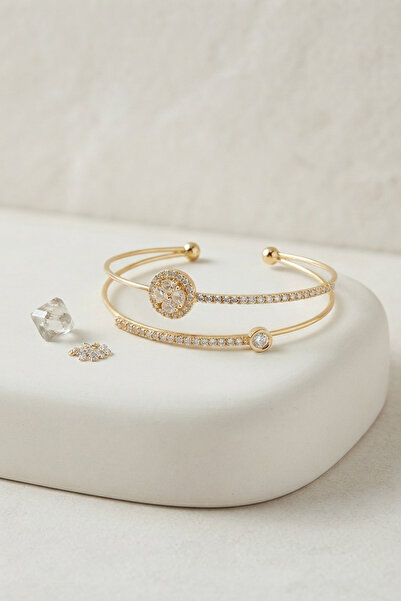 Clariss Gold Color Zircon Stone Women's Bracelet