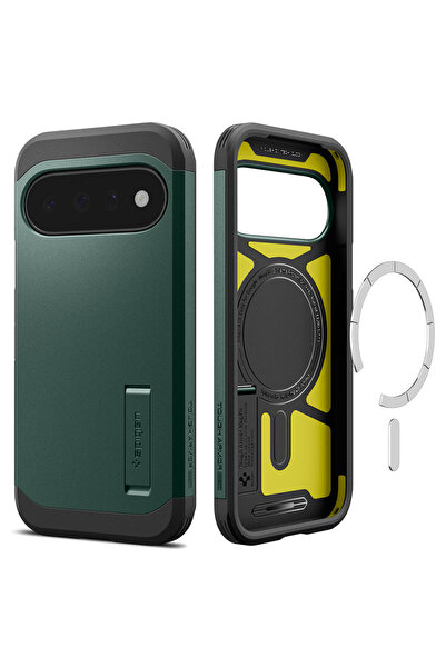 OEM Husa pentru Google Pixel 11 SSKY236 MagSafe Stand Bumper, Verde, TPU, Pol...