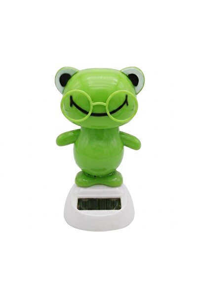 HAYAT STORE Solar powered mini frog figurine ornament for dashboard - 1 piece...