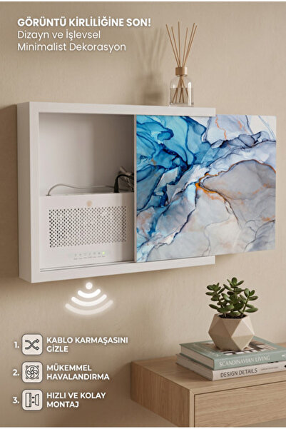 wudie Minimalist Ahşap Sigorta Kutusu Saklama Kapatıcı Pano Duvar Tipi Wifi M...