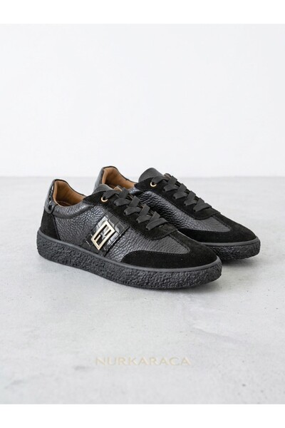 NUR KARACA 26K-055-8249 Genuine Leather Thick Sole Sneaker Casual Sports Shoe...