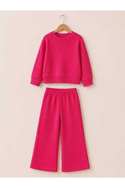 CINARIUM Girl's Wide-Leg Pants and Sweatshirt 2-Piece Daily Nursery Set 1-6 Y...