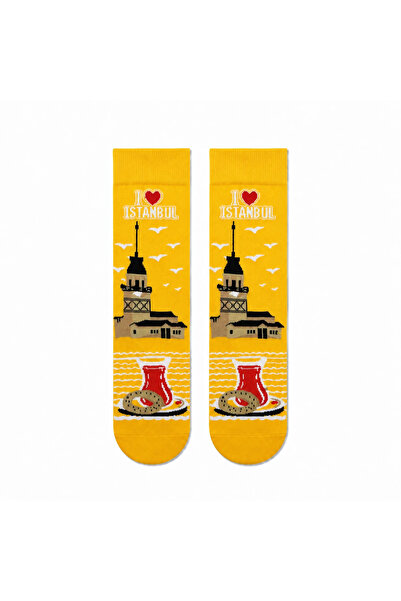 CARNAVAL SOCKS I Love İstanbul 5'li Kutulu Çorap Seti – Kediler ve Simit