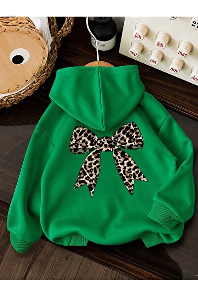 BENROMA 3 Yarn Combed Cotton Ribbon Printed Unisex Children's Hooded Sweat Ww4