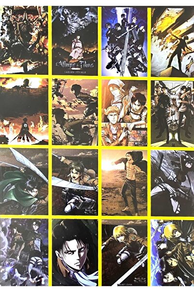 Corvus kolye&bileklik Attack On Titan Duvar Posterleri A5 Boyutunda 16 adet p...