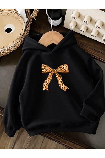 BENROMA 3 Yarn Combed Cotton Ribbon Printed Unisex Children's Hooded Sweat Ww3