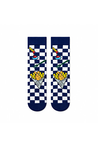 CARNAVAL SOCKS Fast Food Desenli 5'li Kutulu Çorap Seti – Pizza, Patates ve Mısır