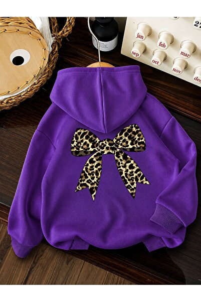 BENROMA 3 Yarn Combed Cotton Ribbon Printed Unisex Children's Hooded Sweat Ww4