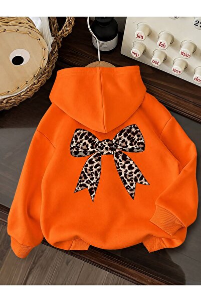 BENROMA 3 Yarn Combed Cotton Ribbon Printed Unisex Children's Hooded Sweat Ww4