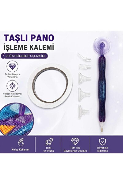 iğne izi Roulette Stone Engraving Pen Set with 7 Different Replaceable Tips S...