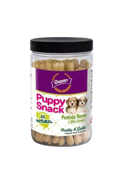 Gnawlers Petitde Bone Puppy Treat with Added Calcium, Soft Chew Snack for Gro...