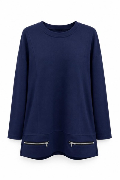 Pulli Collection Zipper Detailed Modal Fabric Tunic