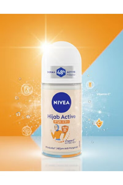 NIVEA مزيل عرق رول حجاب اكتف 50 مل