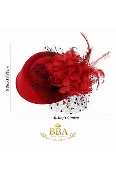 bba new trend fascinator şapka, kadın şapka, nikah şapkası, vualetli şapka, t...