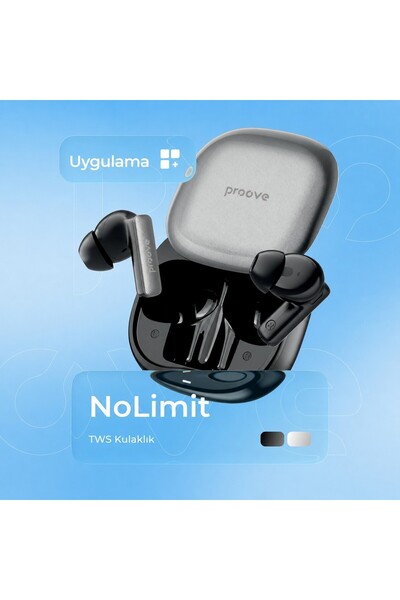 NoLimit TWS Bluetooth 6.0 Kulak İçi Kulaklık Hybrid ANC & ENC Oyun Modu Uygulama Destekli