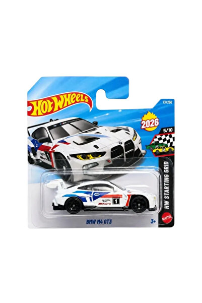 HOT WHEELS Mașină, BMW M4 GT3, albă, model 2026, scară 1:64