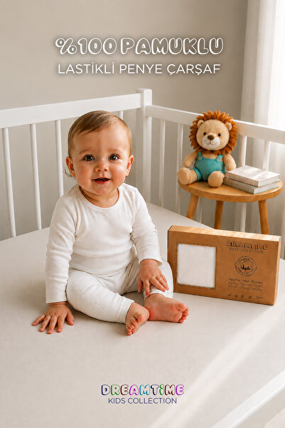 Dream Time Boxed Baby Sheet with Elastic |   100% Cotton Combed |   60X120 | ...
