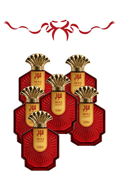 MASHAER 6 Pieces Mouj Red Perfume 100 ML