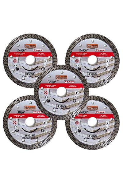 Solplant Set 5 discuri diamantate turbo subtire, placi ceramice, taiere umeda...