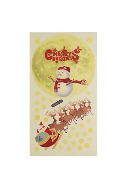 Ruhhy Autocolant decorativ de Crăciun, Ruhhy, Fluorescent, 35x19.5 cm