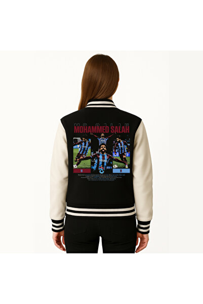 Edizen Mohamed Salah Premium Oversize Kolej Ceketi %100 Pamuk Vintage Bomber ...