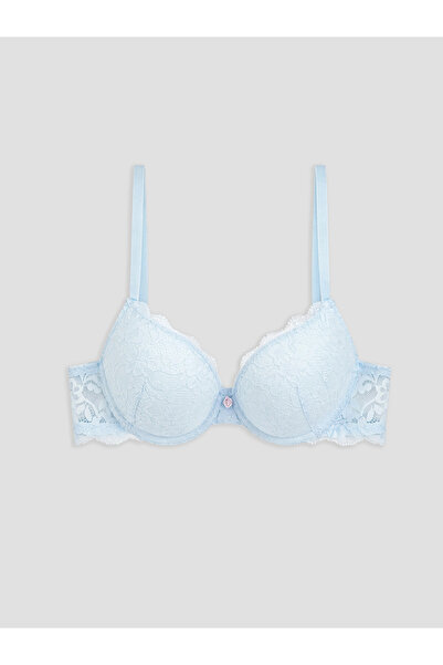 LC Waikiki Lcw Dream Blue Underwire Padded Lace T-Shirt Bra