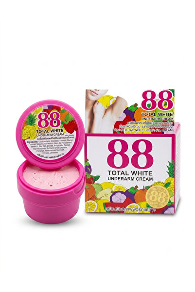 88 Total White Underarm Cream, Pink, 35g with Vitamin B3 Vitamin C and Licori...