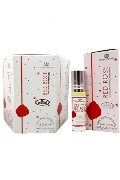 Al Rehab Red Rose Concentrated Perfume Oil 6ml (Pack of 6)