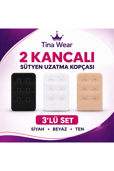 tina w e a r Aparat de extensie pentru sutien Agraf flexibil - 2 cârlige - Se...