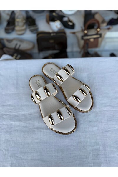 My Fit Gold Toka Detaylı Terlik