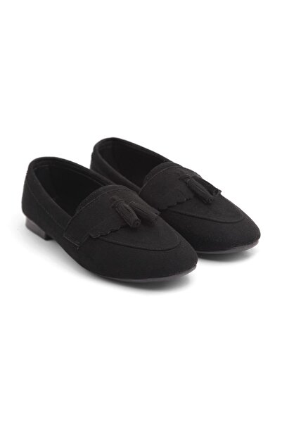 MAYA SHOES Kadın Loafer Babet Püskül Detaylı