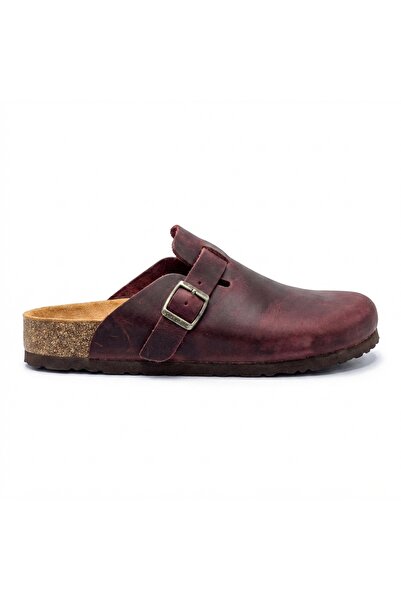 Bequemere Mc406 Burgundy Genuine Leather Cork Sole Single Buckle Unisex Ortho...
