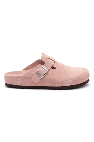 Bequemere Mk406 Pink Genuine Suede Leather Full Covered Cork Sole Single Buck...