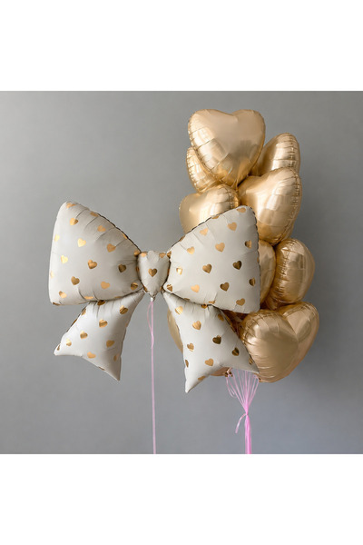Fiyonk kalp gold balon set