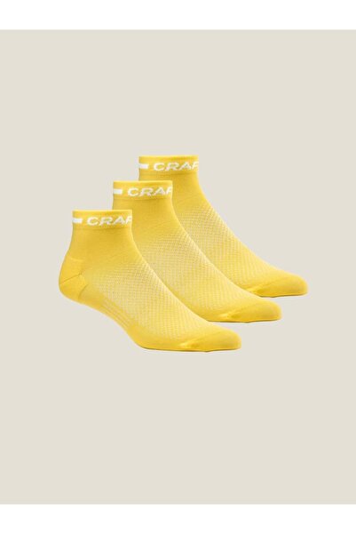 Craft Sosete Core Dry Mid 3-pack - galben | evacuare rapidă transpirație