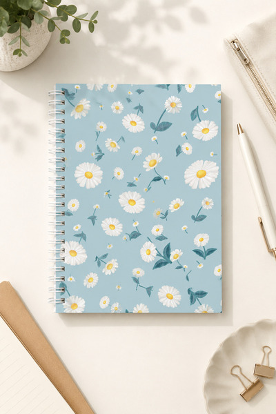 Paytak Moda Patterned A5 Spiral Colorful Notebook 45 Sheets 90 Pages 300 Gr C...
