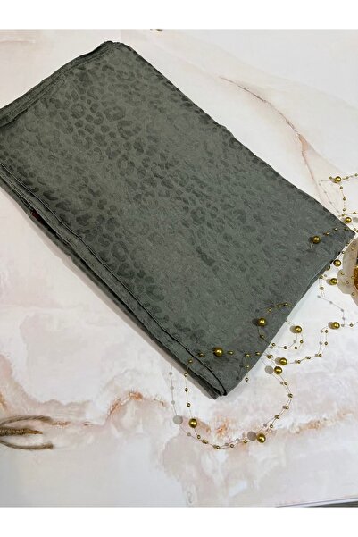Leopar Desen Mint Yeşili Şal