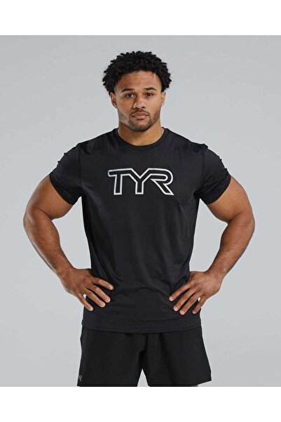 TYR Tricou tehnic Airtec Big Logo Tee - negru | respirabil