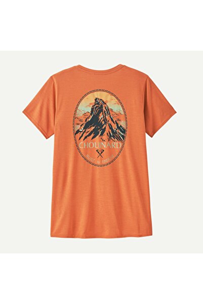 Patagonia tricou - W Capilene Cool Daily Graphic Lands - Portocaliu