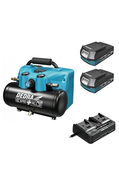 Solplant Set compresor cu 2 acumulatori 18v si incarcator dublu (6 L) - SAS+ALL